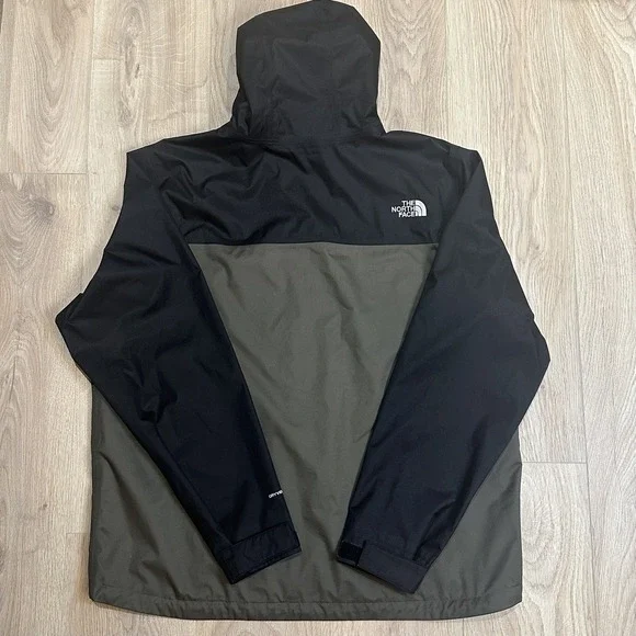 The North Face DryVent Millerton Black Green Full-Zip Lined Rain Jacket Men's XL - Picture 9 of 10